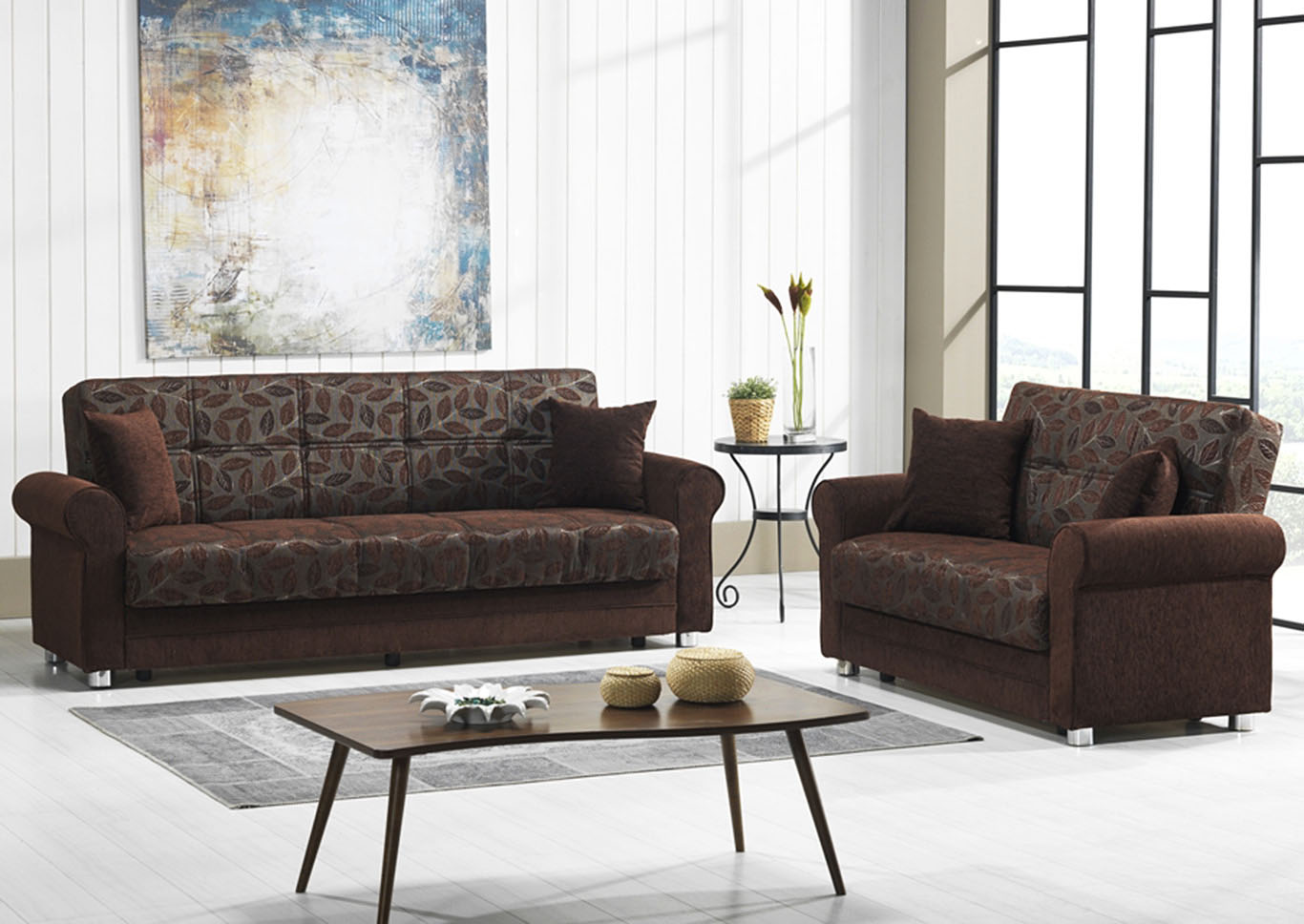 Rio Grande Brown Chenille Love Seat,Ottomanson (Previously Casamode)